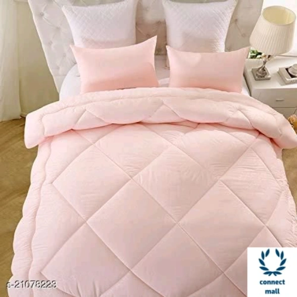 Elegant 200 GSM Microfibre Comforter Double Bed for Winter | Luxurious Quilt Blanket Double Bed | Soft Microfiber Qulits AC Comforters | Size 100X90Inch  BabyPink - Free Size, Baby Pink, Cotton, Pack of1